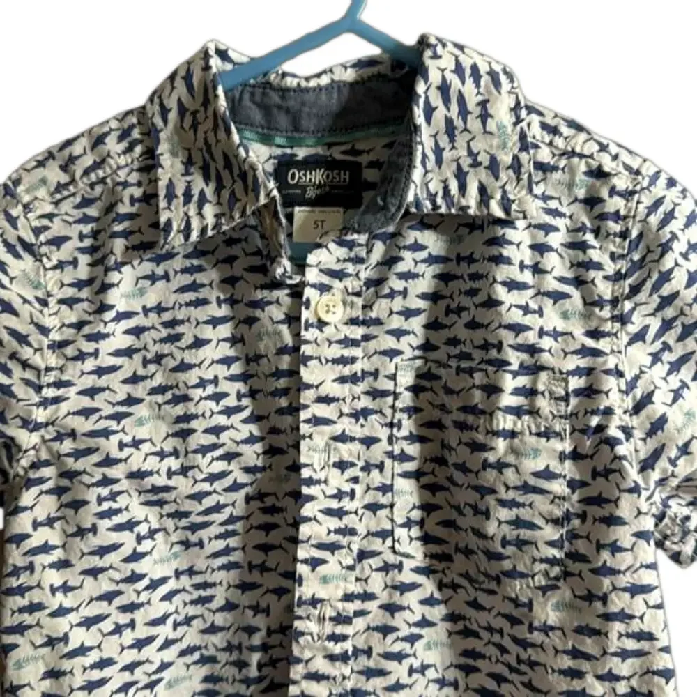 Oshkosh B’gosh Shark Print Button Down Shirt